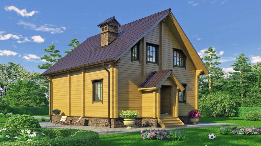 Проект коттеджа из профилированного бруса Нурлат