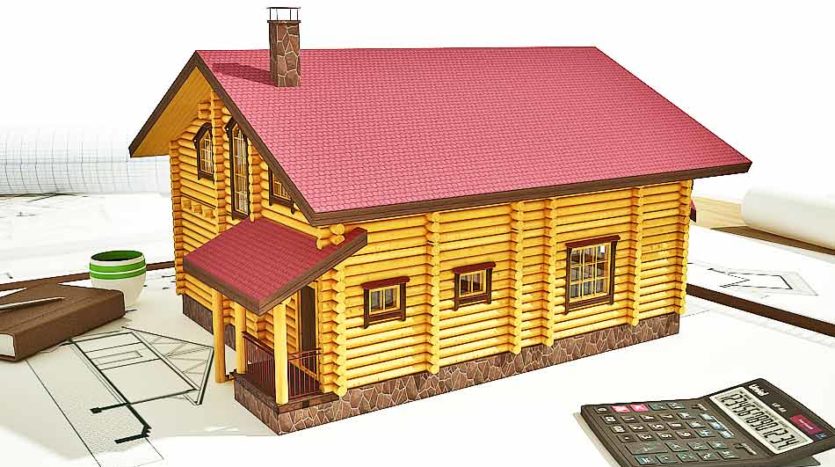 Проект оцилиндрованного двухэтажного дома из бревна Ладога