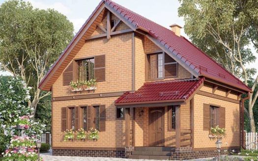 Проект кирпичного дома из кирпича Долинск