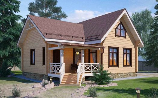 Проект профилированной бани и дома из бруса