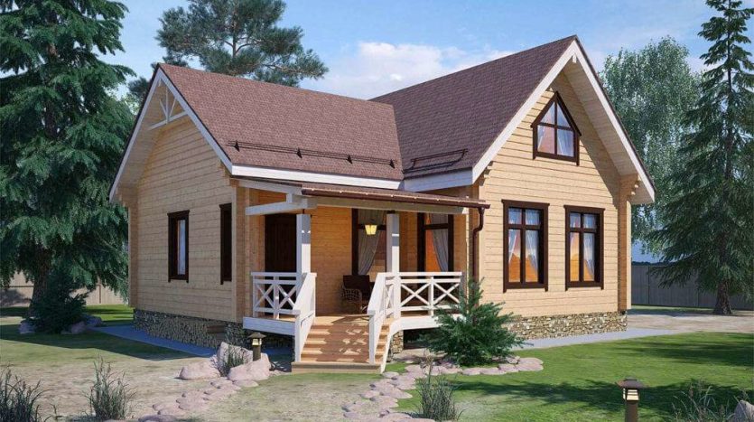Проект профилированной бани и дома из бруса