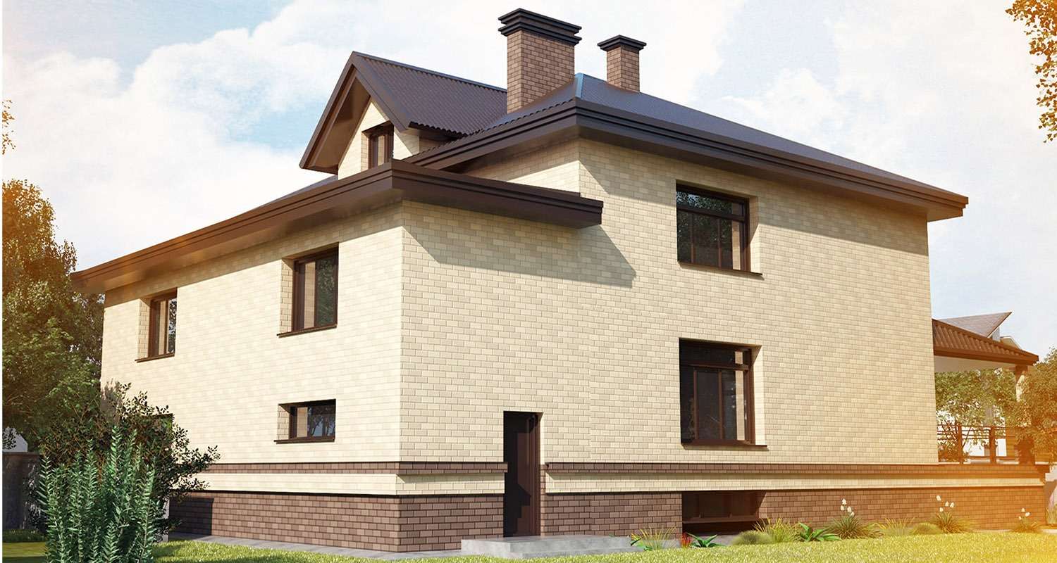 Проект кирпичного дома с гаражом Нижневартовск
