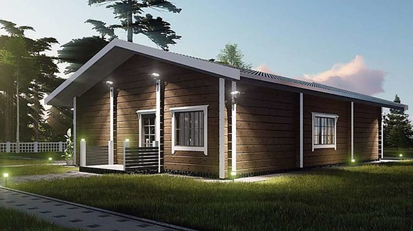 Проект компактного брусового дома Уреф