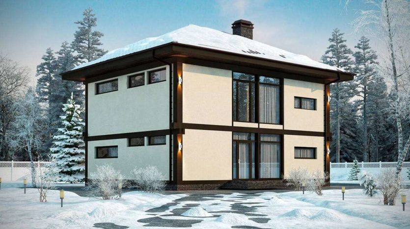 Проект фахверкового дома с балконом Айзенерц