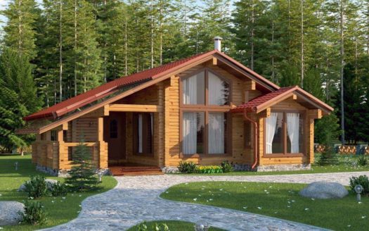 Одноэтажный дом из клееного бруса