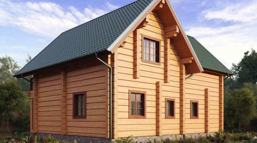 Деревянный проект дома из профилированного бруса Рыбинск