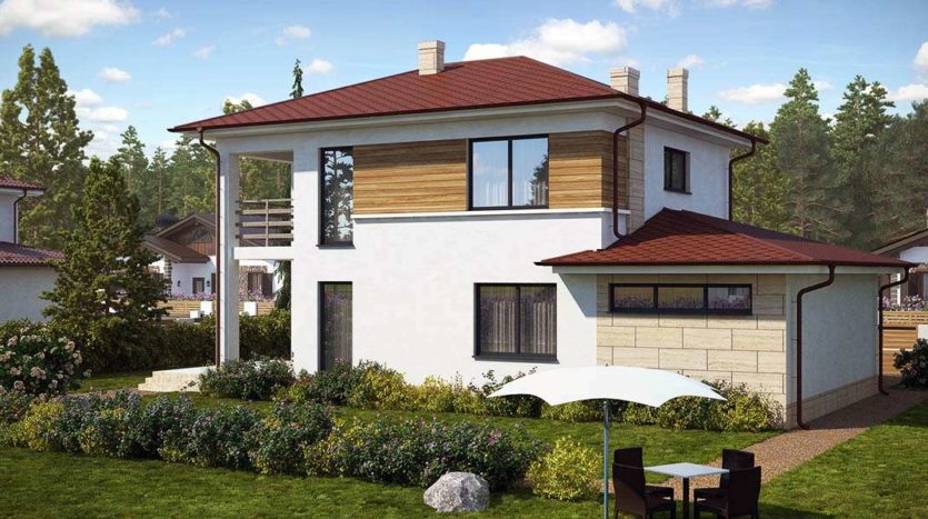 Дом из газоблоков с гаражом Магинск