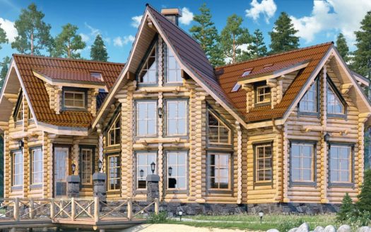 Проект деревянного оцилиндрованного дома