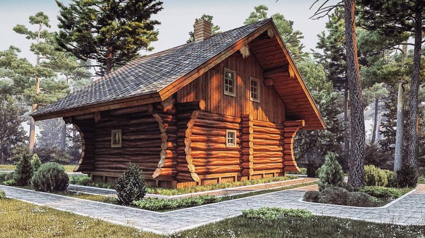 Проект рубленного дома из бревна Катайск