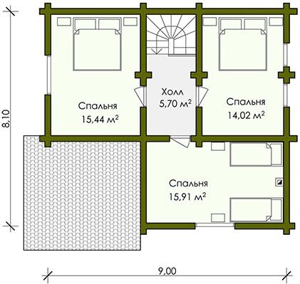 План мансардного этажа