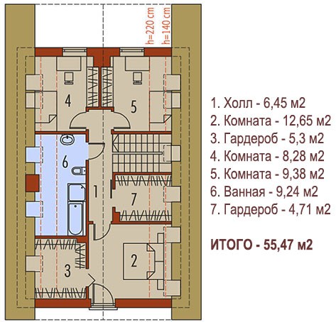 план мансарды