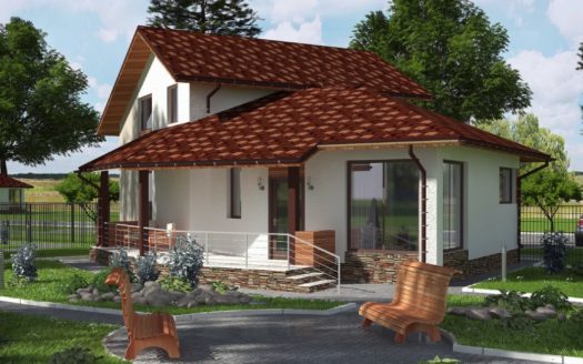 проект дома с мансардой из СИП панелей