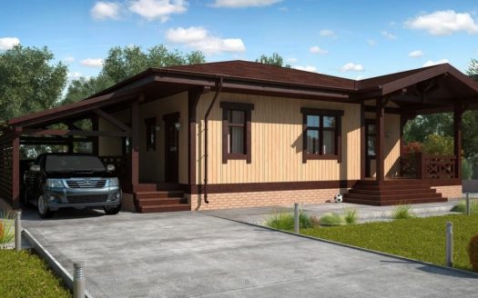 Проект одноэтажного дома из арболитовых блоков