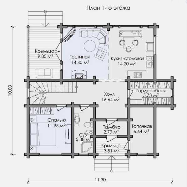 Планировка 1этажа
