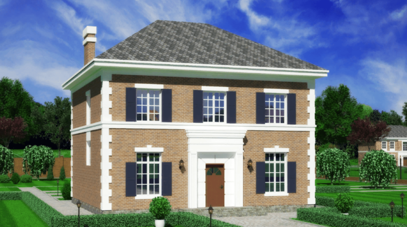 Проект дома в английском стиле из кирпича Колчестер