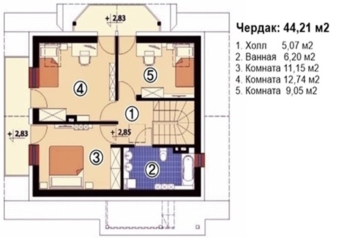 Планировка мансарды