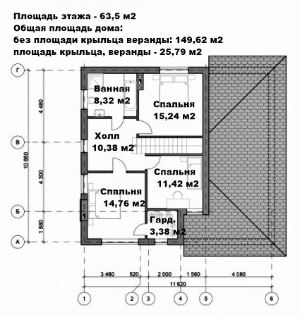 Планировка 2 этажа
