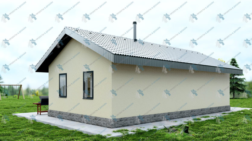 Проект бани из блока с бассейном Жигулёвск