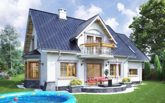 Красивый проект дома из газосиликатного блока Великий Устюг