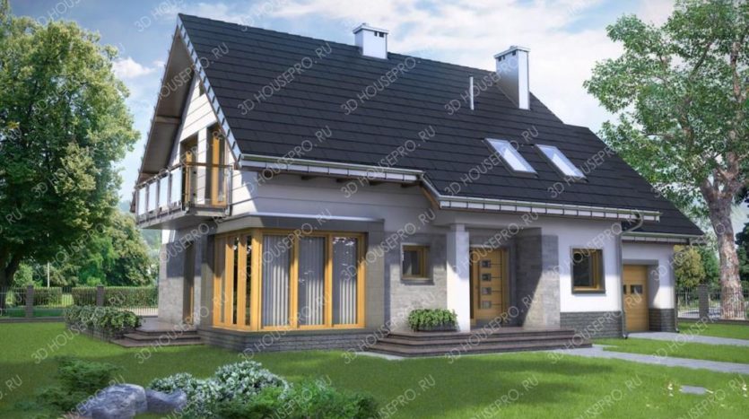 Проект двухэтажного дома с гаражом Кузнецк