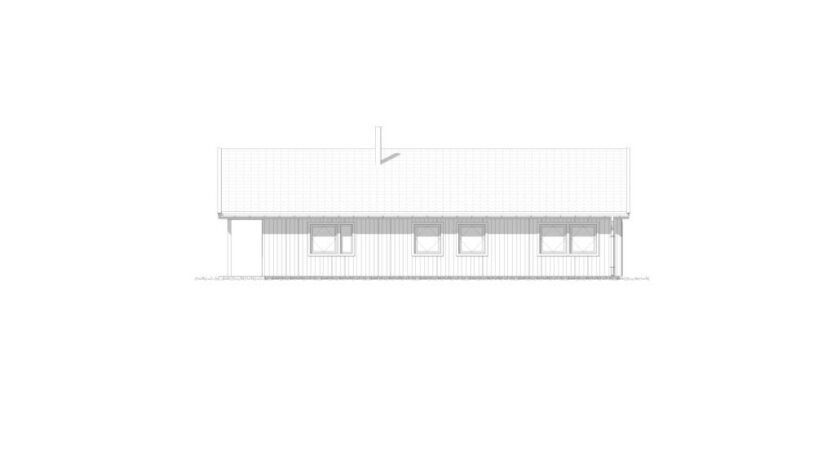 Проект загородного дома с террасой Ливны