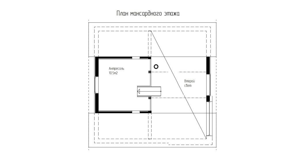 Проект небольшого загородного дома Холм, планировка 2